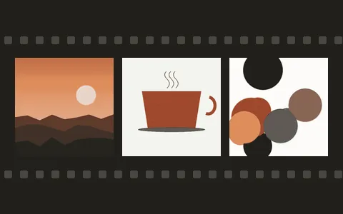 Three frames of an animated GIF laid out as a filmstrip